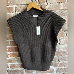 Wool tank.  Never worn with shoulder pads from Aretzia